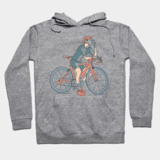 line art road bike rider Hoodie